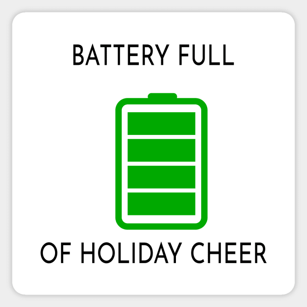 Battery Full of Holiday Cheer Sticker by Seasonal Punk